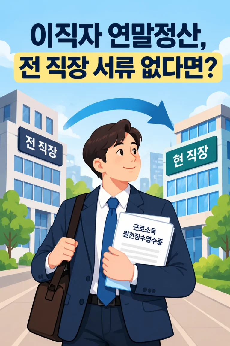 2026 이직자 연말정산 전 직장 원천징수영수증 발급 방법
